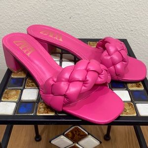 Hot pink Zara sandals